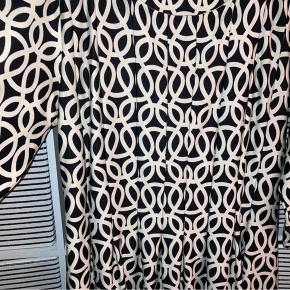 Shelby & Palmer Women’s Black and White Geometric Dress Size XL Y2K Retro boho - Picture 2 of 13